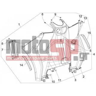 Gilera - FUOCO 500 E3 2008 - Body Parts - Storage Front - Extension mask - 624464 - ΦΛΑΝΤΖΑ ΛΕΒΙΕ ΣΤΑΘΜΕΥΣΗΣ MP3