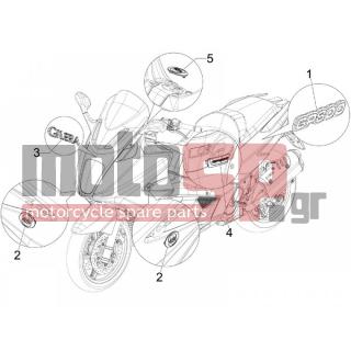 Gilera - GP 800 2007 - Body Parts - Signs and stickers