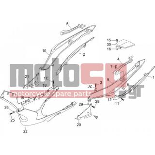 Gilera - NEXUS 250 E3 2006 - Body Parts - Side skirts - Spoiler