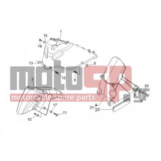 Gilera - NEXUS 250 E3 2007 - Body Parts - Apron radiator - Feather