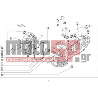 Gilera - NEXUS 500 E3 2011 - Engine/Transmission - OIL PAN - 833513 - Μπουζόνι M10X1,25X51
