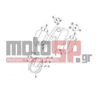 Gilera - OREGON 250 2009 - Body Parts - COVER FRONT - Mudflaps