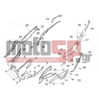 Gilera - RUNNER 125 ST 4T E3 2011 - Body Parts - Side skirts - Spoiler - 655045000C - Κάτω ουρά ΑΡ