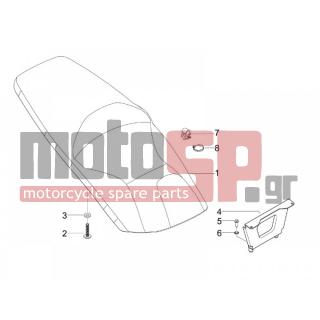 Gilera - RUNNER 125 ST 4T E3 2011 - Body Parts - Saddle / Seats - 67510500C2 - ΣΕΛΑ RUNNER 50-125 ST MY12>(954/A-760/B)
