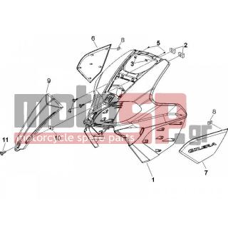 Gilera - RUNNER 125 VX 4T E3 2007 - Body Parts - mask front - 575249 - ΒΙΔΑ M6x22 ΜΕ ΑΠΟΣΤΑΤΗ