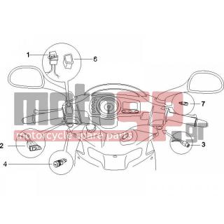 Gilera - RUNNER 200 VXR 4T 2006 - Electrical - Switchgear - Switches - Buttons - Switches - 582041 - ΚΑΠΑΚΙ ΚΕΝΤΡΙΚΟΥ ΔΙΑΚΟΠΤΗ SCOOTER