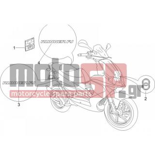 Gilera - RUNNER 50 PURE JET 2006 - Body Parts - Signs and stickers - 623968 - ΣΗΜΑ ΠΛΕΥΡΟΥ 