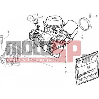 PIAGGIO - BEVERLY 125 2006 - Engine/Transmission - CARBURETOR COMPLETE UNIT - Fittings insertion