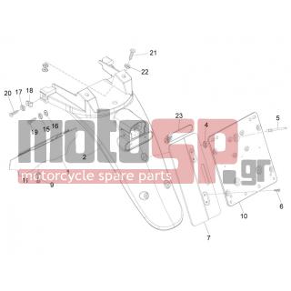 PIAGGIO - BEVERLY 500 CRUISER E3 2011 - Body Parts - Aprons back - mudguard