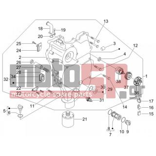 PIAGGIO - BEVERLY 500 IE E3 2007 - Engine/Transmission - COVER flywheel magneto - FILTER oil - 826033 - ΣΙΤΑ ΕΙΣΑΓΩΓΗΣ ΛΑΔΙΟΥ SCOOTER 500 CC