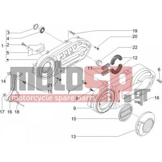 PIAGGIO - BEVERLY 500 IE E3 2007 - Engine/Transmission - COVER sump - the sump Cooling - 833321 - ΗΧΟΜΟΝΩΣΗ ΚΑΠΑΚ ΚΙΝΗΤ BEVERLY-NEXUS 500