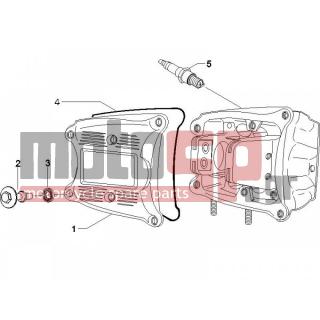 PIAGGIO - BEVERLY 500 IE E3 2008 - Engine/Transmission - COVER head - 829981 - ΜΠΟΥΖΙ NGK CR7EKB SCOOTER 350850 2ΑΚIΔ