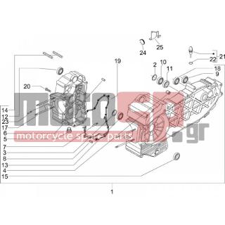 PIAGGIO - BEVERLY 500 IE E3 2007 - Engine/Transmission - OIL PAN - 564629 - ΛΑΜΑΚΙ ΠΙΣΩ ΜΑΡΚ VX/R-X8