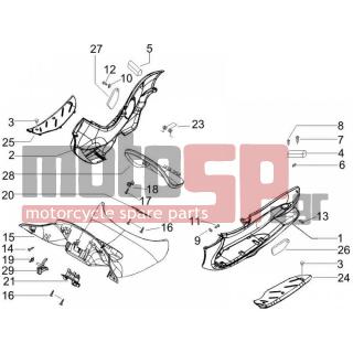 PIAGGIO - BEVERLY 500 IE E3 2007 - Body Parts - Central fairing - Sill - CM011101 - ΤΑΠΑ ΤΑΠΕΤΟΥ Χ9-Χ10-BEVERLY