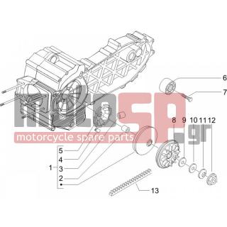 PIAGGIO - BEVERLY 500 IE E3 2007 - Engine/Transmission - driving pulley - 833291 - ΒΑΡΙΑΤΟΡ SCOOTER 500 CC (8 ΡΑΟΥΛΑ)
