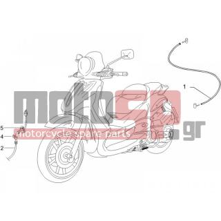 PIAGGIO - BEVERLY 500 IE E3 2007 - Frame - cables - 599685 - ΝΤΙΖΑ ΚΟΝΤΕΡ BEVERLY 400-500