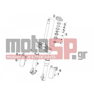 PIAGGIO - BEVERLY 500 IE E3 2006 - Αναρτήσεις - Fork / bottle steering - Complex glasses