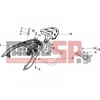 PIAGGIO - BEVERLY 500 IE E3 2007 - Body Parts - grid back - 270723 - ΒΙΔΑ