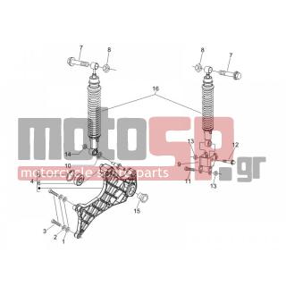 PIAGGIO - CARNABY 125 4T E3 2007 - Suspension - Place BACK - Shock absorber - 709047 - ΡΟΔΕΛΛΑ