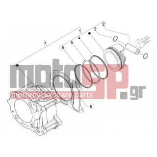 PIAGGIO - CARNABY 125 4T E3 2010 - Engine/Transmission - Complex cylinder-piston-pin