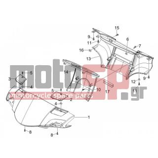 PIAGGIO - CARNABY 200 4T E3 2008 - Εξωτερικά Μέρη - COVER steering - 65324800F2 - ΚΑΠΑΚΙ ΤΡΟΜΠΑΣ ΦΡ CARNABY ΓΚΡΙ 738 ΔΕ