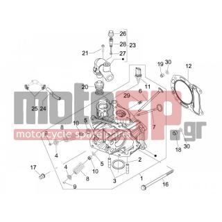 PIAGGIO - CARNABY 200 4T E3 2007 - Engine/Transmission - Group head - valves