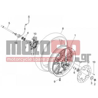 PIAGGIO - CARNABY 200 4T E3 2008 - Frame - front wheel - 597679 - ΒΑΛΒΙΔΑ ΤΡΟΧΟΥ TUBELESS