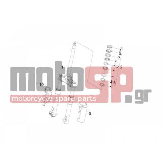 PIAGGIO - CARNABY 300 4T IE CRUISER 2010 - Suspension - Fork / bottle steering - Complex glasses
