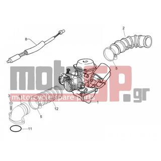 PIAGGIO - FLY 100 4T 2006 - Engine/Transmission - CARBURETOR COMPLETE UNIT - Fittings insertion