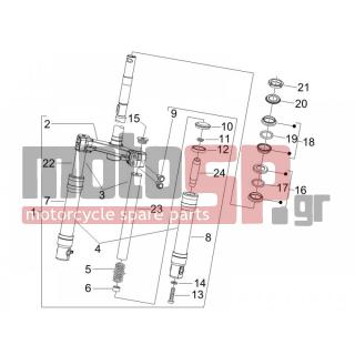 PIAGGIO - FLY 100 4T 2006 - Suspension - Fork / bottle steering - Complex glasses