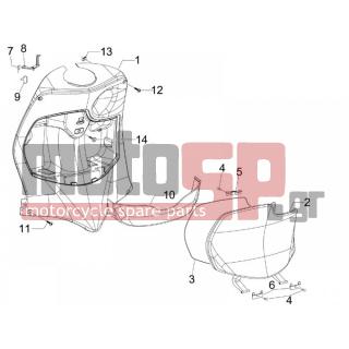 PIAGGIO - FLY 100 4T 2009 - Body Parts - Storage Front - Extension mask