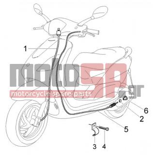 PIAGGIO - FLY 125 4T < 2005 - Electrical - Cables odometer-back brake