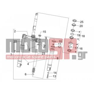 PIAGGIO - FLY 125 4T 2007 - Suspension - Fork / bottle steering - Complex glasses