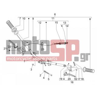 PIAGGIO - FLY 50 2T 2011 - Frame - Wheel - brake Antliases - 265249 - ΒΙΔΑ MANET COSA2-FL-SCOOTER