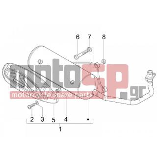 PIAGGIO - FLY 50 4T (LBMC44500-) 2007 - Exhaust - silencers