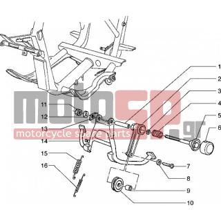 PIAGGIO - HEXAGON 125 < 2005 - Body Parts - electric stand - 273138 - Πλάκα