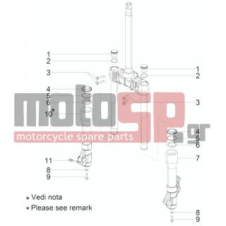 PIAGGIO - BEVERLY 125 RST 4T 4V IE E3 2011 - Suspension - FORK accessories (Kayaba)