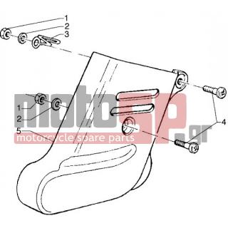 PIAGGIO - HEXAGON GTX 180 < 2005 - Suspension - Cover Shock absorber FRONT - 575249 - ΒΙΔΑ M6x22 ΜΕ ΑΠΟΣΤΑΤΗ