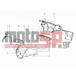 PIAGGIO - BEVERLY 125 RST 4T 4V IE E3 2011 - Body Parts - COVER steering
