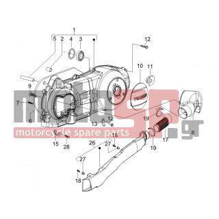 PIAGGIO - LIBERTY 125 4T 2V IE PTT (I) 2012 - Engine/Transmission - COVER sump - the sump Cooling