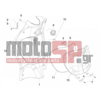 PIAGGIO - LIBERTY 125 4T 2V IE PTT (I) 2012 - Εξωτερικά Μέρη - Storage Front - Extension mask - 259348 - ΒΙΔΑ M 6X18 mm ΜΕ ΑΠΟΣΤΑΤΗ