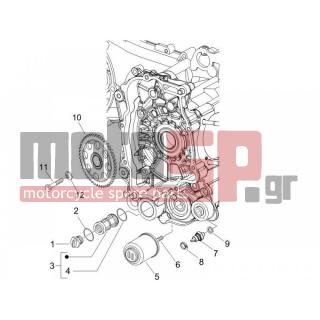PIAGGIO - LIBERTY 125 4T E3  2007 - Engine/Transmission - COVER flywheel magneto - FILTER oil - 287913 - ΓΡΑΝΑΖΙ ΤΡ ΛΑΔ SCOOTER 50300 CC 4T