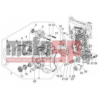PIAGGIO - BEVERLY 125 SPORT E3 2008 - Engine/Transmission - COVER flywheel magneto - FILTER oil - 844730 - ΦΤΕΡΩΤΗ ΤΡΟΜΠΑΣ ΝΕΡΟΥ SCOOTER 125-300 4Τ