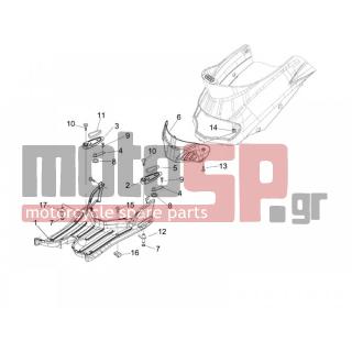PIAGGIO - LIBERTY 125 4T SPORT E3 2006 - Body Parts - Central fairing - Sill - 272836 - ΒΙΔΑ M6X16.
