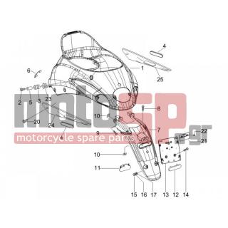 PIAGGIO - LIBERTY 125 4T SPORT E3 2006 - Body Parts - Aprons back - mudguard