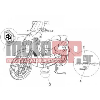 PIAGGIO - BEVERLY 125 SPORT E3 2008 - Body Parts - Signs and stickers