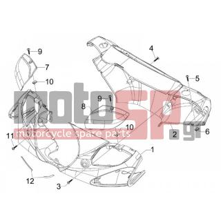 PIAGGIO - BEVERLY 125 TOURER E3 2007 - Body Parts - COVER steering - 59941200RR - ΚΑΠΑΚΙ ΤΙΜ BEVERLY TOURER ΚΟΚΚ 849