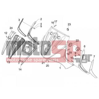 PIAGGIO - BEVERLY 125 TOURER E3 2007 - Body Parts - mask front - 258249 - ΒΙΔΑ M4,2x19 (ΛΑΜΑΡΙΝΟΒΙΔΑ)