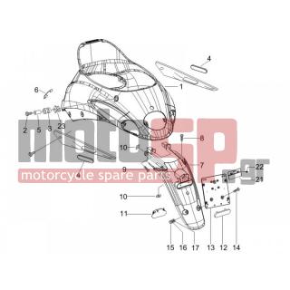 PIAGGIO - LIBERTY 200 4T E3 2007 - Body Parts - Aprons back - mudguard