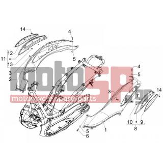 PIAGGIO - BEVERLY 125 TOURER E3 2007 - Body Parts - Side skirts - Spoiler - 575249 - ΒΙΔΑ M6x22 ΜΕ ΑΠΟΣΤΑΤΗ